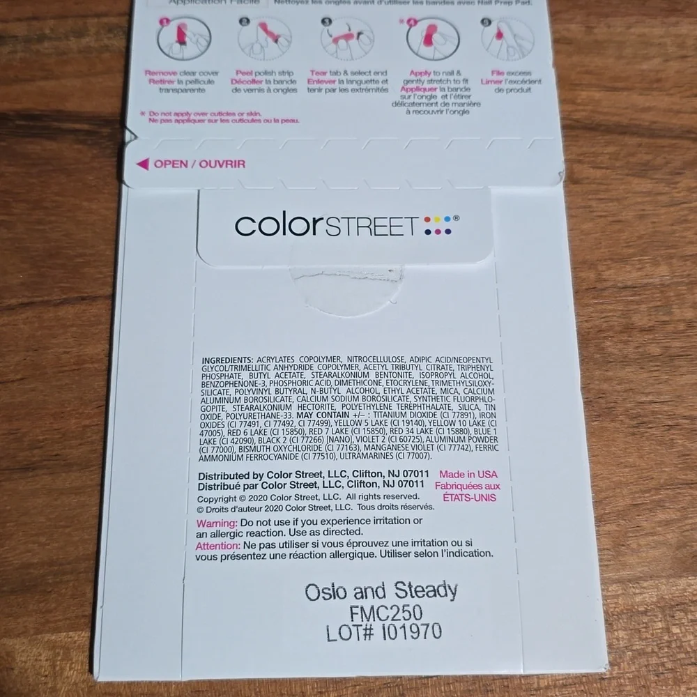 Color Street OSLO AND STEADY Press On Nails 100% Real Polish